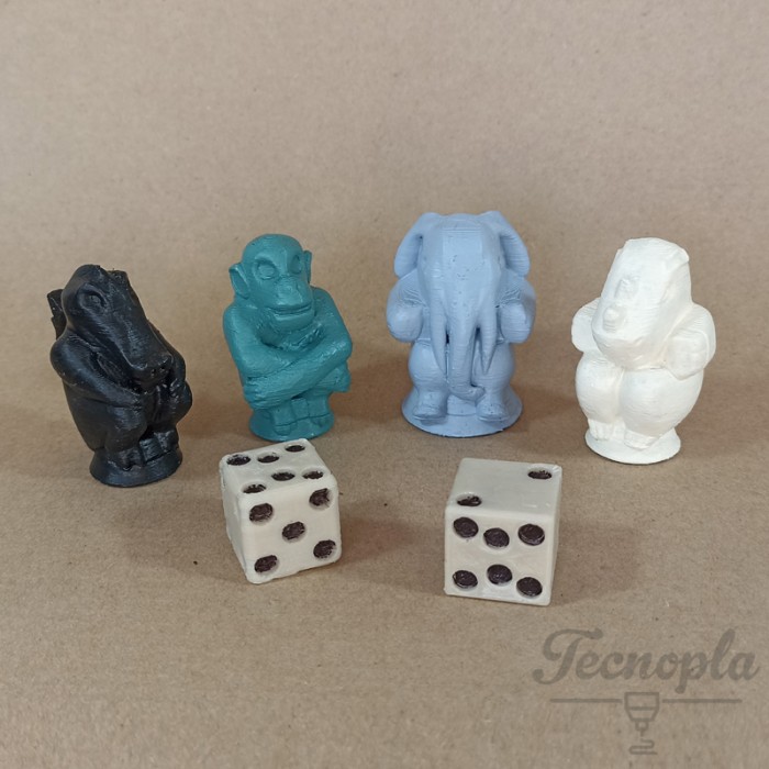 Jumanji figures and dice