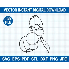 Homer Simpson, te quiero a ti VECTOR
