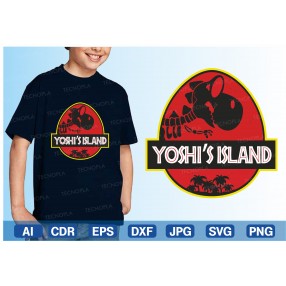 Yoshi island camiseta  Bart pool vector