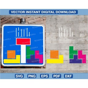 Tetris, vinyl sticker...