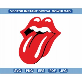 1000 lengua Rolling Stones Lips svg, dxf, Cricut, Silhouette Cut File, Instant Download