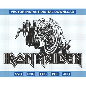 heavy metal iron maiden  logo Instant Download files
