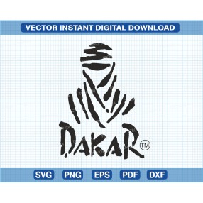 Dakar Logo Offroad vector Cut File SVG, archivos descargables, diseño vectorial