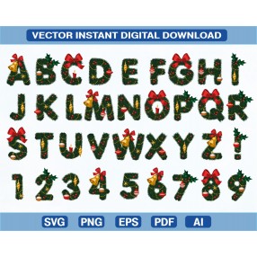 Christmas lettering in vector format