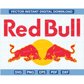 Redbull logo svg, vector, Silhouette, Cricut, cameo