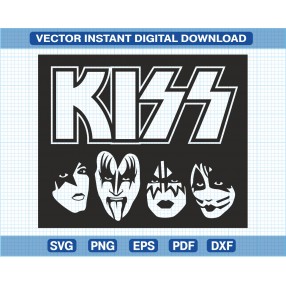 Kiss band vector download