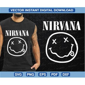 Nirvana Logo SVG vector, Silhouette, Cricut, cameo