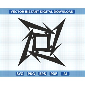 Metallica estrella ninja star Metallica Logo Vector svg png eps pdf AI