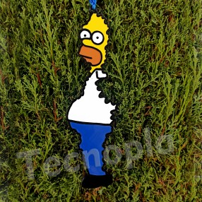 Homer Escondido en el seto arbol de navidad
