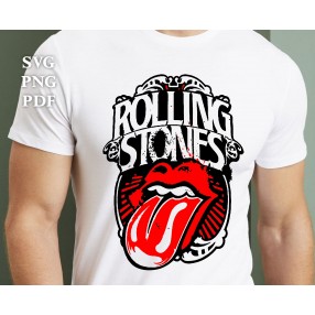 Rolling Stones Svg, png, pdf, lengua rolling, Silhouette, Cricut