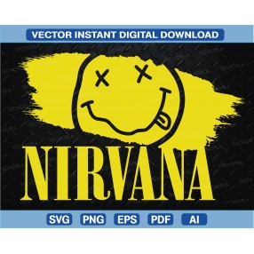 Nirvana Logo SVG ,vector, Silhouette, Cricut, cameo