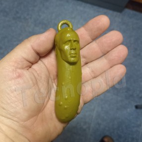 Picolas Cage to hang on the Christmas tree or keychain, Nicolas Cage Pickle