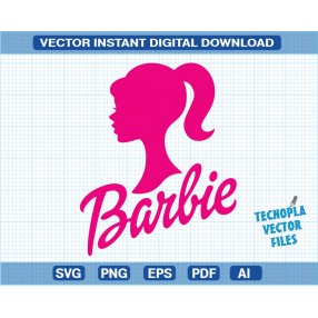 Barbie girl, vector eps pdf files