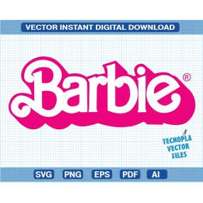 Barbie girl logo vector eps pdf files