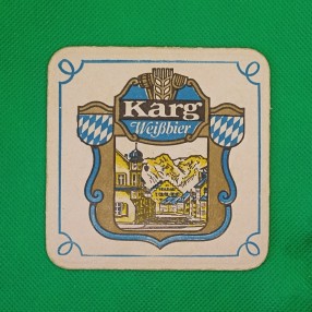 Posavaso Karg Weißbier antiguo cerveza, antiker Bierdeckel antique beer coaster
