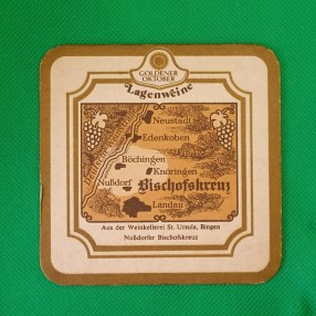Posavaso Lagenweine Goldener OKtober antiguo cerveza, antiker Bierdeckel antique beer coaster