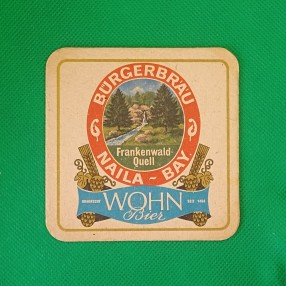 Posavaso Búrgerbräu Wohn Bier posavasos antiguo cerveza, antiker Bierdeckel antique beer coaster
