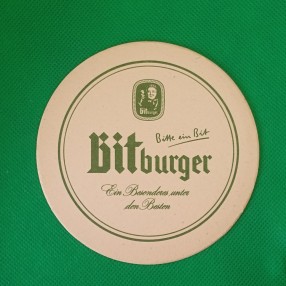 Posavaso Bitburger posavasos antiguo cerveza, antiker Bierdeckel antique beer coaster