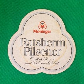 Posavaso Moninger Ratsherrn Pilsener posavasos antiguo cerveza, antiker Bierdeckel antique beer coaster
