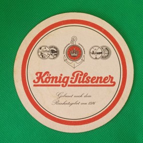 Posavaso König Pilsener posavasos antiguo cerveza, antiker Bierdeckel antique beer coaster