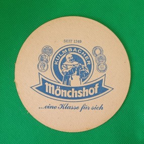 Posavaso Mönchshof Kulmbacher posavasos antiguo cerveza, antiker Bierdeckel antique beer coaster