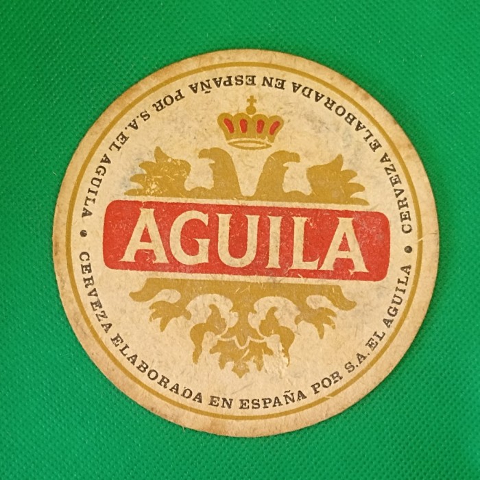Posavaso Aguila posavasos antiguo cerveza, antiker Bierdeckel antique beer coaster