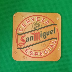 Posavaso San Miguel posavasos antiguo cerveza, antiker Bierdeckel antique beer coaster