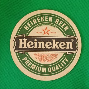 Posavaso Heineken posavasos antiguo cerveza, antiker Bierdeckel antique beer coaster