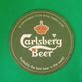 Posavaso Carlsberg beer posavasos antiguo cerveza, antiker Bierdeckel antique beer coaster
