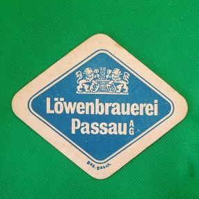 Posavaso Löwenbrauerei Passau posavasos antiguo cerveza, antiker Bierdeckel antique beer coaster