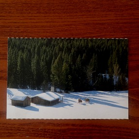 Postal Marlboro, Casas bosque nieve, Postcard, Postkarte, gammelt postkort,old postcard,carte postale