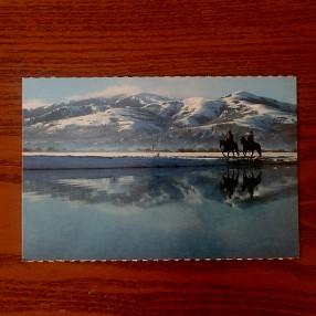 Postal Marlboro Vaqueros montaña agua, Postcard, Postkarte, gammelt postkort,old postcard,carte postale