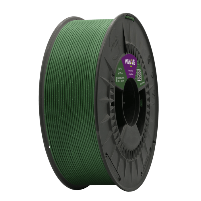 FILAMENTO PLA HD GLITTER (PARTÍCULAS) WINKLE 1.75MM VERDE MILITAR