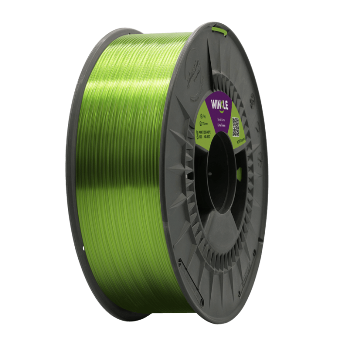 FILAMENTO PETG CRISTAL WINKLE VERDE LIMA 1KG