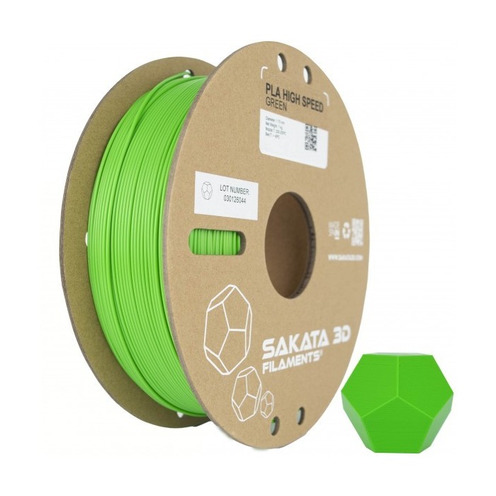 Filamento PLA HS (HIGH SPEED) VERDE 1.75 mm 1000 g SAKATA