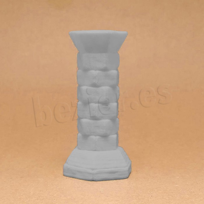 columna de piedra antigua para maquetas gris