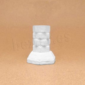 Media columna de piedra impresa 3d antigua para maquetas
